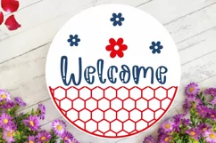 Welcome SVG, 4th Of July Round Sign SVG Design Product Image 2