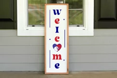 Welcome SVG, 4th Of July Porch Sign SVG Design Product Image 2