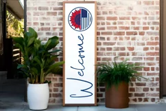 Welcome SVG, 4th Of July Porch Sign SVG Design Product Image 1