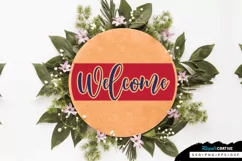 Welcome SVG, 4th Of July Round Sign SVG Design Product Image 2