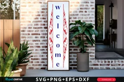 Welcome SVG, 4th Of July Porch Sign SVG Design Product Image 1