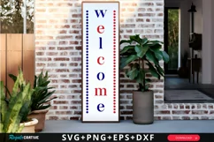 Welcome SVG, 4th Of July Porch Sign SVG Design Product Image 1