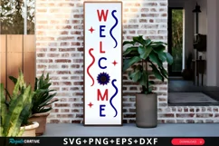 Welcome SVG, 4th Of July Porch Sign SVG Design Product Image 1