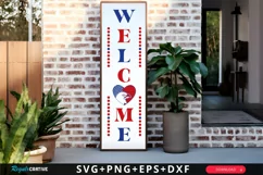 Welcome SVG, 4th Of July Porch Sign SVG Design Product Image 1