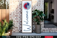 Welcome SVG, 4th Of July Porch Sign SVG Design Product Image 2