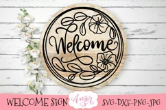 welcome svg design for cricut or silhouette