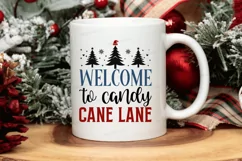 Welcome To Candy Cane Lane SVG , Christmas SVG Design Product Image 2