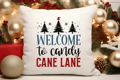 Welcome To Candy Cane Lane SVG , Christmas SVG Design Product Image 3