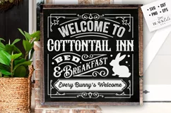 Cottontail Inn svg, Easter bunny svg, Farmhouse Easter svg Product Image 1