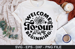 Welcome to our beginning- Wedding SVG Design Product Image 1