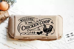 Welcome to our chicken coop svg, Farmhouse chicken sign svg Product Image 3