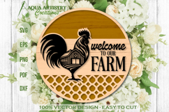 Welcome to our Farm Round Sign Laser Cut SVG Template Product Image 1