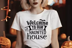 Welcome To Our Haunted House SVG, Halloween SVG Design Product Image 1