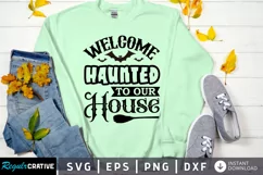 Welcome to our haunted house SVG, Halloween SVG Design Product Image 1