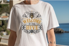 Welcome to Our Hive Vintage Bumble Bee Family Quote Shirt Product Image 2