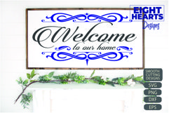 Welcome to Our Home Ornate Design SVG EPS DXF Cutting File Product Image 8