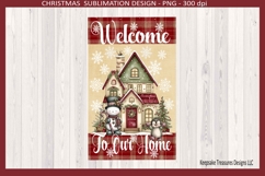 Welcome To Our Home, Winter Garden Flag Sublimation Png Product Image 2