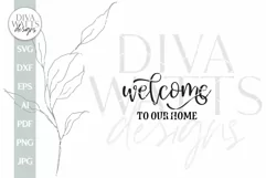 Welcome To Our Home SVG Farmhouse Door Hanger Welcome SVG Product Image 2