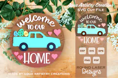 Welcome to our Home Round Sign for Decoration Laser Cut Product Image 1