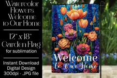 Floral Garden Flag, Welcome to Our Home Garden Flag 2 Product Image 1