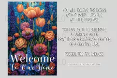 Floral Garden Flag, Welcome to Our Home Garden Flag 2 Product Image 2