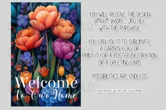 Floral Garden Flag, Welcome to Our Home Garden Flag 3 Product Image 2