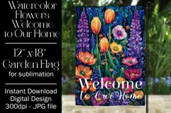 Floral Garden Flag, Welcome to Our Home Garden Flag 4 Product Image 1