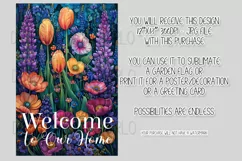 Floral Garden Flag, Welcome to Our Home Garden Flag 4 Product Image 2