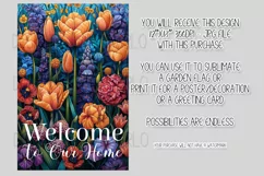 Floral Garden Flag, Welcome to Our Home Garden Flag 5 Product Image 2