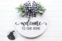 Welcome SVG, Welcome to Our Home, Door Hanger SVG Product Image 1