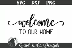 Welcome SVG, Welcome to Our Home, Door Hanger SVG Product Image 2