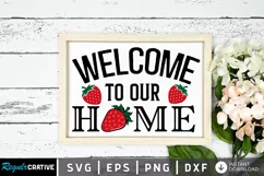 Welcome To Our Home SVG, Farmhouse Sign SVG Design Product Image 1