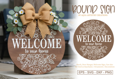 Welcome to our Home, Porch Sign Laser Cut SVG Template Product Image 1
