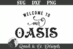 Welcome to Our Oasis SVG, Patio Sign, Backyard SVG Product Image 2