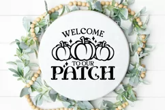 Welcome to our patch svg, Thanksgiving pumpkin svg Product Image 1