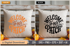 Welcome To Our Patch SVG File | Fall Round Sign SVG Product Image 5