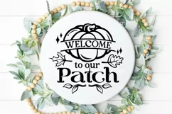 Welcome to our patch svg, Thanksgiving pumpkin svg Product Image 1