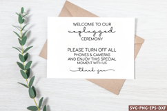 Welcome to our unplugged SVG, Wedding Sign SVG Design Product Image 1