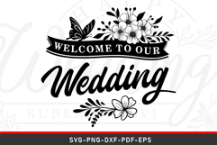 Welcome to our wedding Sign SVG Cut File Product Image 1