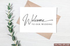 Welcome to our wedding SVG, Wedding Sign SVG Design Product Image 1