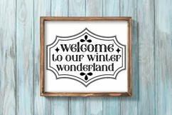 Welcome To Our Winter SVG , Farmhouse Christmas SVG Design Product Image 3