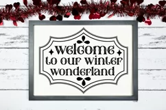 Welcome To Our Winter SVG , Farmhouse Christmas SVG Design Product Image 2