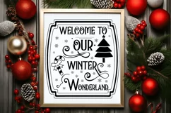 Welcome To Our Winter SVG , Christmas SVG Sign Design Product Image 3