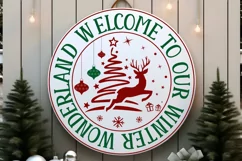 Welcome To Our Winter SVG ,Christmas Round SVG Design Product Image 3
