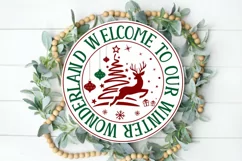 Welcome To Our Winter SVG ,Christmas Round SVG Design Product Image 2