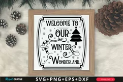 Welcome To Our Winter SVG , Christmas SVG Sign Design Product Image 1