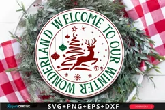Welcome To Our Winter SVG ,Christmas Round SVG Design Product Image 1