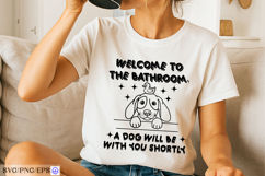 Funny Bathroom Dog Hand-Drawn SVG PNG Design Product Image 2