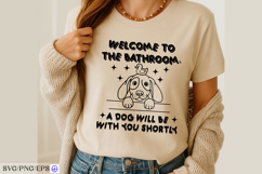 Funny Bathroom Dog Hand-Drawn SVG PNG Design Product Image 3