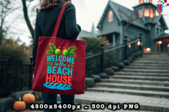 Welcome To The Beach House Summer Design PNG File